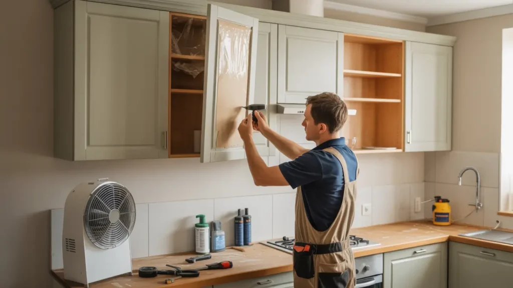Address Structural and Water Damage 1 Kitchen cabinets repair